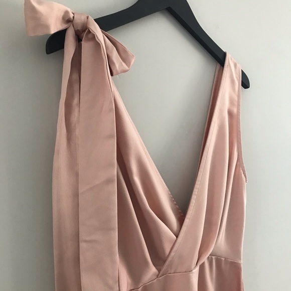 NWT Missguided | Silky Tie Front Shift Dress | US4 - Picture 8 of 14